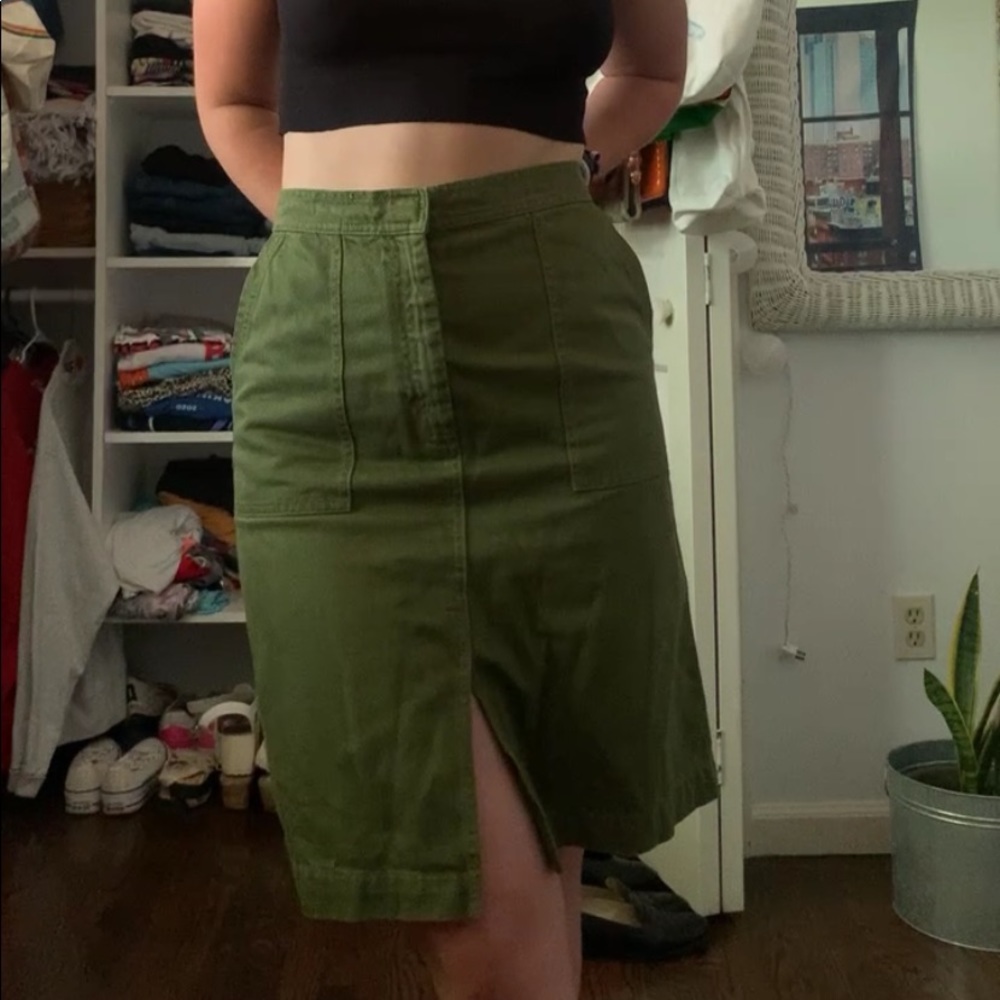 green skirt